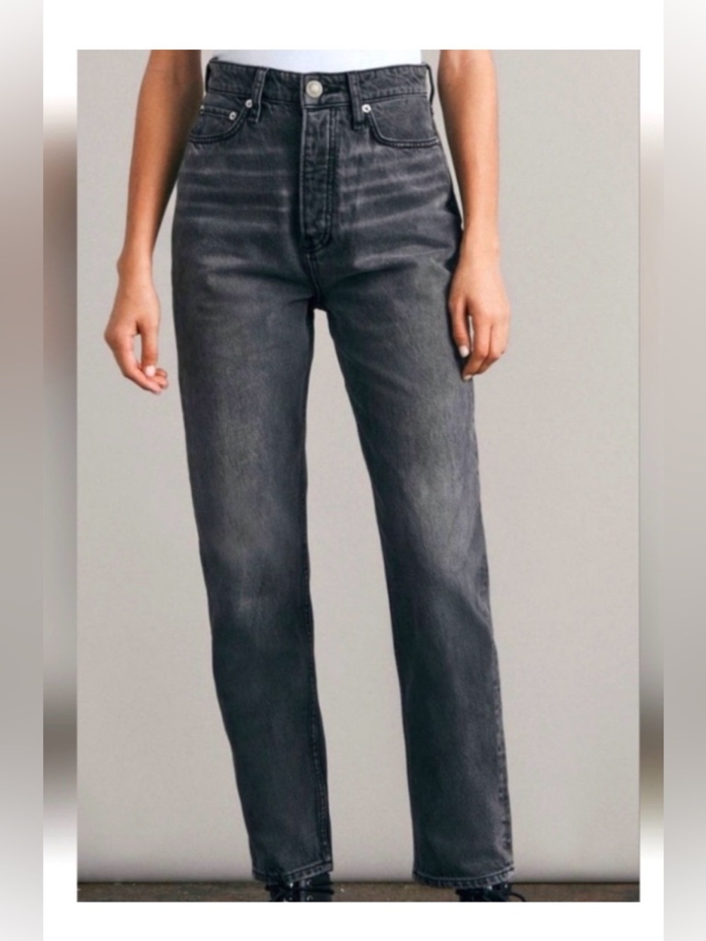 Rag & Bone Maya High Rise Ankle Barrel Straight Jeans Kamari Wash Denim Size 28